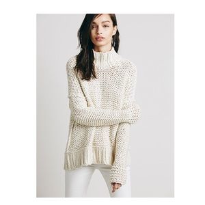 Free People Chunky Cowl Neck Sweater